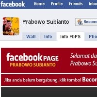 Account Facebook Prabowo Diblokir