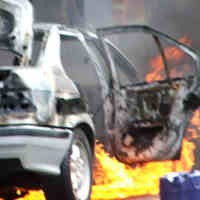 Mobil Angkot Terbakar di Otista