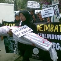 Aktivis Buruh Migran Demo Deplu, Protes Penanganan TKW Lamban