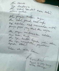 Tuhan, Aku Cinta Padamu.. Puisi Terakhir Rendra