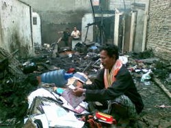 Kebakaran di Tambora Akibat Korsleting Listrik