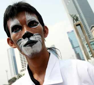 Harimau Demo di Bundaran HI