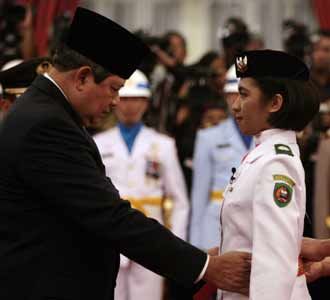 SBY Kukuhkan Peserta Paskibraka