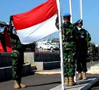 Kontingen Garuda Peringati HUT ke-64 RI