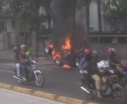 Suzuki Katana Terbakar Akibat Korsleting