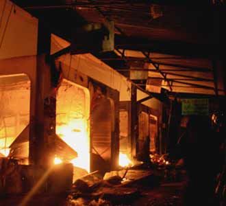 Usai Gempa, Pasar Cikurubuk Terbakar