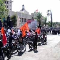 Personel Dalmas Ponorogo Kawal Unjuk Rasa 