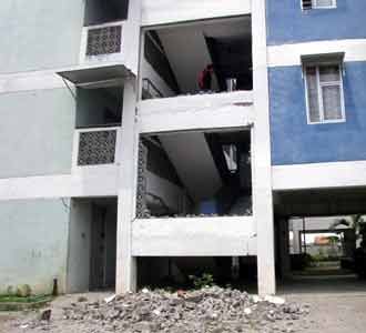 Gempa Rusak Rusunawa Cingised