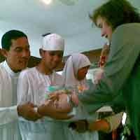 Konjen AS Ngabuburit Bareng Siswa Tuna Netra