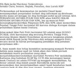 Curhat susno_duadji Menyebar di Milis dan Blog