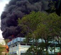 Gardu PLN Cawang Terbakar