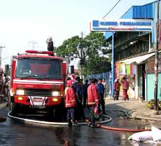 Gudang Kedelai Terbakar