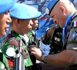 Prajurit TNI Dianugerahi Medali PBB