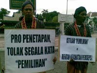 Warga Yogya Demo Pro Penetapan Gubernur, Tolak Referendum