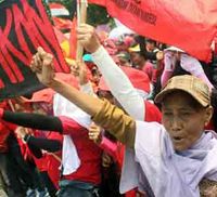 Aksi Tolak SBY-Boediono di Makassar