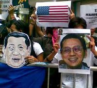 SBY-Boediono Didemo di Hong Kong