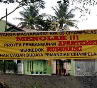 Pembangunan Rusunami Cihampelas Ditolak Warga
