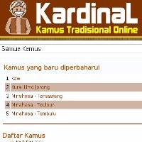 Kardinal, Kamus Tradisional Online Buatan Anak SLTA