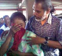Tiba di Polres Jaktim, NN Menangis