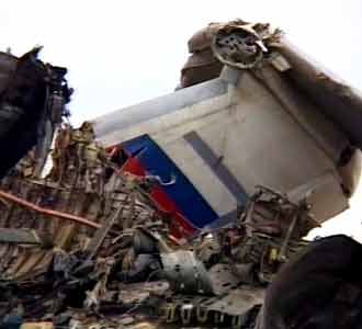 Pesawat Kargo Rusia Jatuh