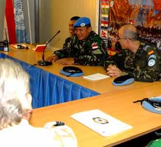 Dansatgas Indobat Pimpin Mio Meeting