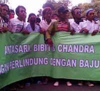 Massa Pro Polri Demo KPK