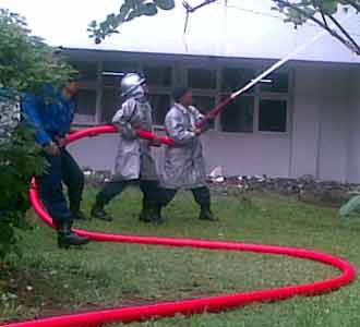 Simulasi Kebakaran di RSHS