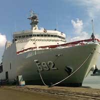 Menhan Resmikan Kapal Perang Banjarmasin-592