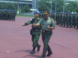 Panglima TNI Sambut Kepulangan Pasukan Garuda dari Lebanon