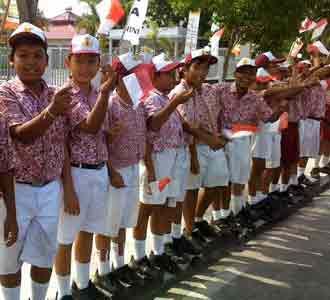 Ribuan Pelajar Sambut SBY