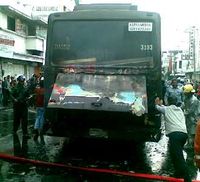 Bus Damri Terbakar