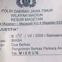 Misrun Masuk Bui Gara-gara Keris Terselip di Pinggang