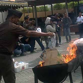 Narkotika Rp 8 M Dimusnahkan