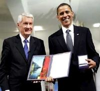 Obama Terima Nobel Perdamaian
