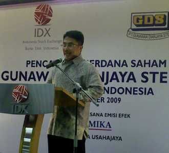 Gunawan Dianjaya Steel Listing Perdana