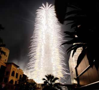 Pesta Kembang Api di Burj Dubai