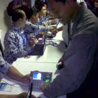 Tiba di Batam, Peserta Diuji Finger Print