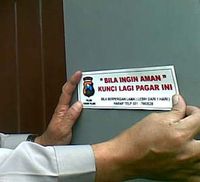 Antisipasi Kejahatan, Polisi Tempel Stiker