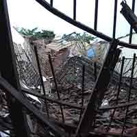 Bangunan Mapolres Nganjuk Rusak Berat Disapu Angin Kencang