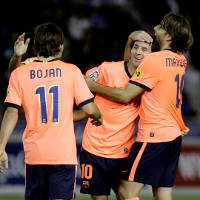 Trigol Messi Antar Barca Pesta Gol