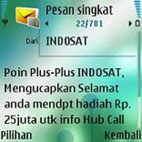 Undian Berhadiah Melalui SMS dengan Pengirim Indosat