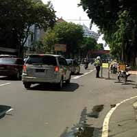 Uji Coba Jalur Baru, Lalin di Jalan Basuki Rahmat-Pangsud Merayap