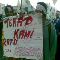  Pekerja JITC Masih Demo, Lalu Lintas Jl Yos Sudarso Tersendat 