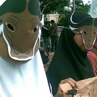 Sindir SBY, KAMMI Demo Bertopeng Kerbau