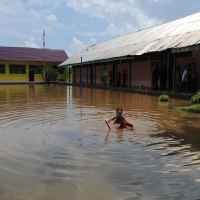  Musim Hujan, Gedung SDN 5 Muaraenim Terendam Banjir