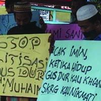 Diskusi 40 Hari Wafatnya Gus Dur Didemo