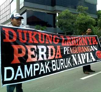 Mantan Pecandu Narkoba Berdemo
