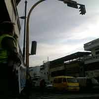 Sosialisasikan UU Lalin, Speaker Imbauan Dipasang di Perempatan Jalan