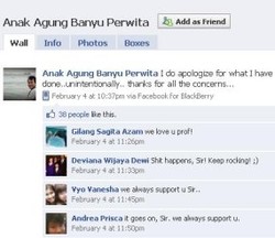 Prof Banyu Minta Maaf di Facebook