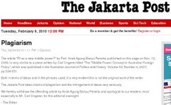 Isu Plagiat Menyeruak, The Jakarta Post Tarik Artikel Profesor dari Unpar